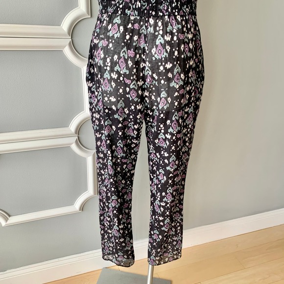 Etoile Isabel Marant Timea Floral-Print Strapless Jumpsuit Size 10 - Picture 11 of 12